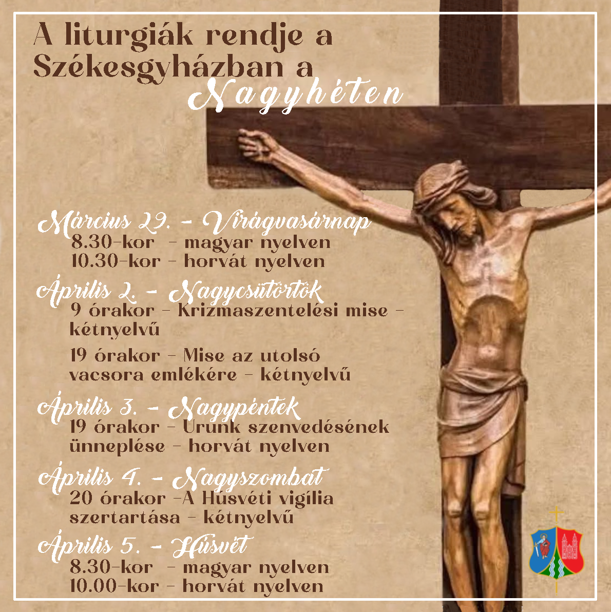 A liturgiák rendje az Avilai Szent Teréz-székesegyházban a Nagyhéten